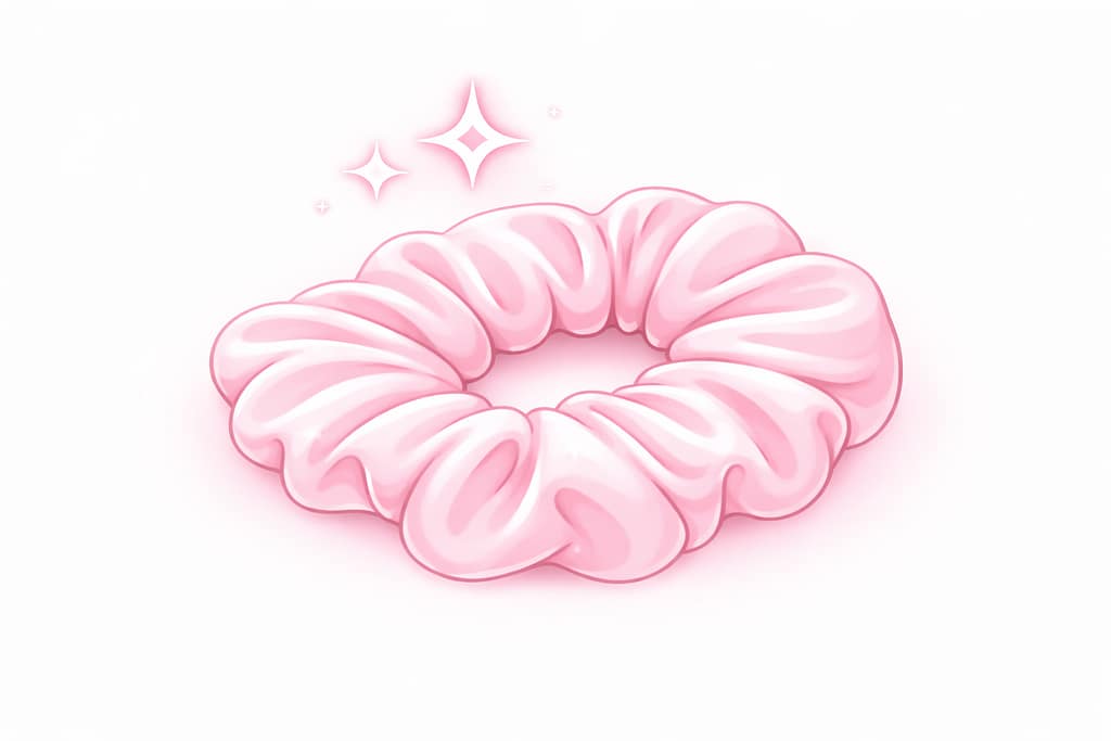 Delikatna gumka do włosów scrunchie – nie ciągnie i nie łamie włosów